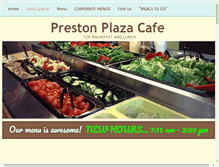 Tablet Screenshot of prestonplazacafe.com